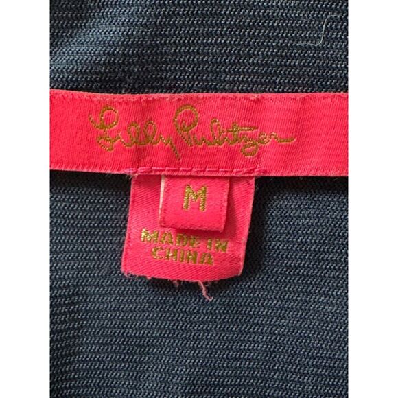 Lilly Pulitzer Callista High Collar Shift Dress True Navy, Medium. - Picture 3 of 4